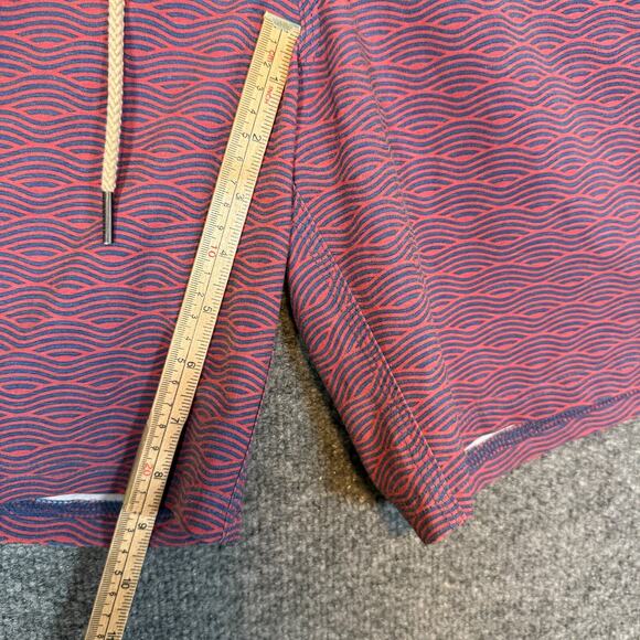 Fair Harbor Swim Trunks Mens 34 Red Geometric Board Shorts Swim Surf Casual - Picture 4 of 10